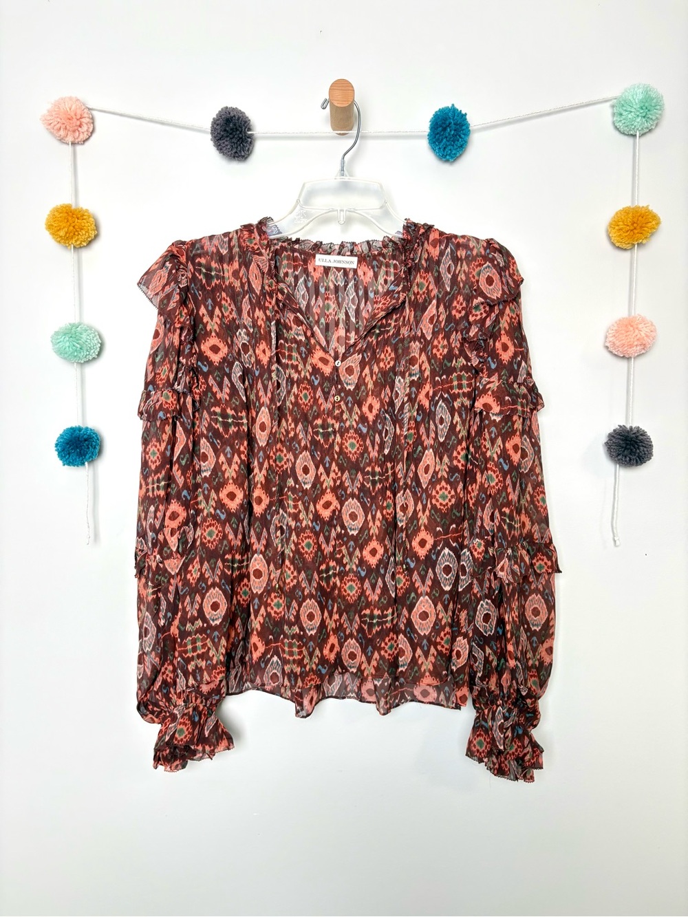 Ulla Johnson Miray Blouse in Garnet